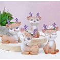 thumbnail image 4 of Deer Figurines Cake Topper - Woodland Animal Doe Fawn Desktop Dec, 4 of 4