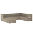 thumbnail image 2 of vidaXL 8 Piece Garden Lounge Set with Cushions Grey Poly Rattan, 2 of 5