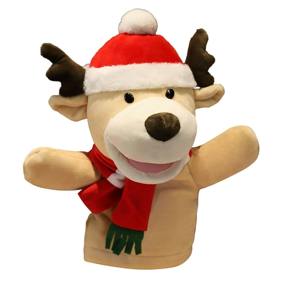 Marionnette à Doigt de Noël Mignonne Marionnette à Main de Noël Douce Adaptée à l'Interaction Accessoire de Jeu de Rôle PP pour Divertissement des Fêtes 185 Amp Poupées Esc 2ch Dent Amp 2400w Amp Fil Sub Amp Planche Amp Voix