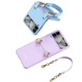 thumbnail image 5 of Elehold Exquisite Handbags Fashion Case Cpmpatible with Samsung Galaxy Z Flip 4 6.7 inch PU Leather and TPU with Shockproof Hang StrapFor Samsung Galaxy Z Flip 4,Purple, 5 of 6