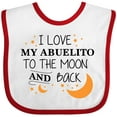 thumbnail image 3 of Inktastic I Love My Abuelito to the Moon and Back Boys or Girls Baby Bib, 3 of 4