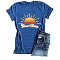 thumbnail image 1 of YourTops T-Shirt Good Vibes pour Femmes, T-Shirt Sunshine (US 2TG, 1-Bleu), 1 of 2