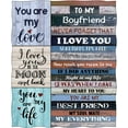 thumbnail image 2 of to My Husband Blanket Romantic I Love You Blessing Sweet Gifts for Birthday Anniversary Valentines Christmas Thanksgiving Fathers Day Soft Comfort Lightweight Plush Throw Blankets 50"x60", 2 of 5