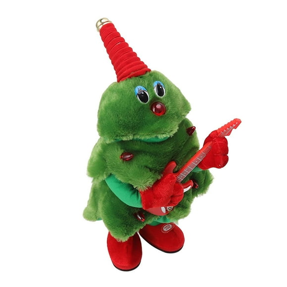 Electric Christmas Tree Plush Toy with 8 Songs Glowing Dancing Singing Toy for Kids