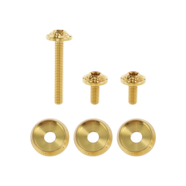 Tornillos para Parabrisas Unique Bargains para Harley Davidson Street Glide/ Street Glide Specials 2014-en adelante 3 Pcs Tornillos 3 Pcs Arandelas Aleación de Titanio Tono Dorado