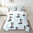 thumbnail image 2 of Erosebridal Pink Bowknot Bed In A Bag Twin Size,Cow Print Cowgirl Boots Bed Set,Blue Lodge Cabin Bedding Twin Size, Super Cozy Bedroom Decorative,7 Pieces, 2 of 5