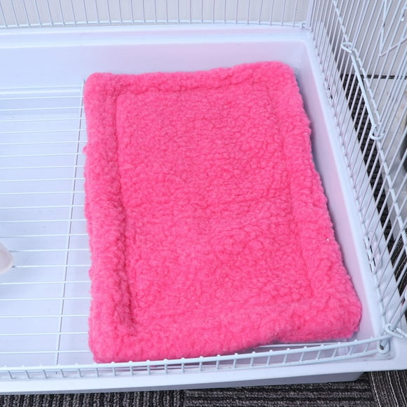 ELAYARD Pink Plush Hamster Warm Bed for Small Animals 1Set Durable and Easy to Clean 30x20cm