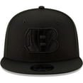 thumbnail image 2 of Gorra New Era NFL 9FIFTY Negro sobre Negro Snapback Cincinnati Bengals, 2 of 4