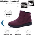 thumbnail image 3 of Women's Winter Warm Fleece-Lined Snow Boots Lightweight Waterproof Ankle Boots Comfortable Slip-Resistant Walking Boots Red 9 US, 3 of 7
