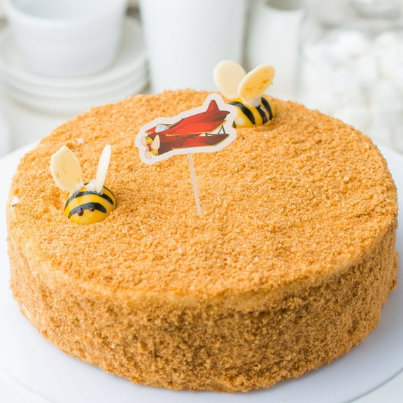 Masteelf 30 Pcs Airplane for Kids Toy Insert Dessert Toppers Cake Picks Child