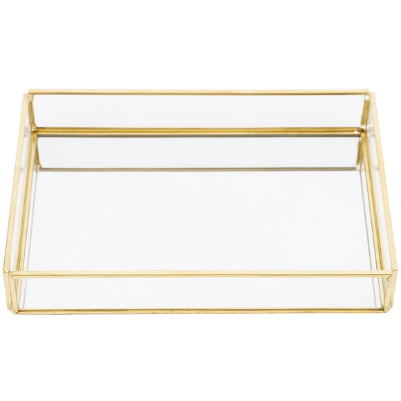 Organizador de joyas NikouMX almacenamiento de Vidrio de metal vintage color Dorado