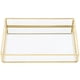 thumbnail image 2 of Caja De Almacenamiento De Cosméticos, Caja De Almacenamiento De Vidrio De Metal Vintage Bandeja Dorada Cajas De Presentación De Cosméticos De Joyería, 2 of 7