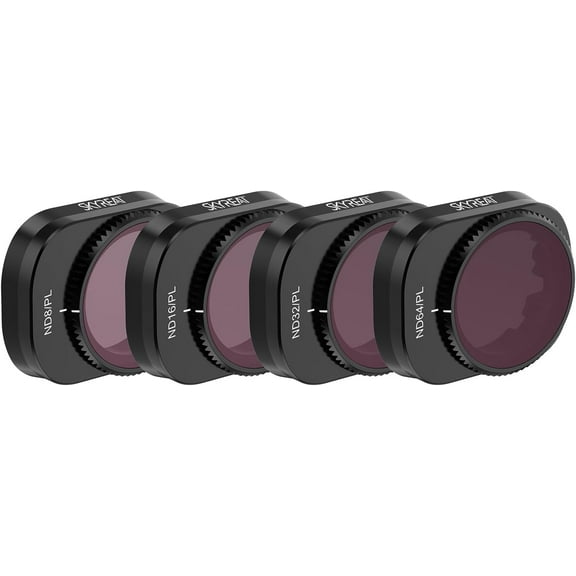 SKYREAT NDPL Filters Set for DJI Mini 4 Pro Accessories,4 Pack-(ND8/PL, ND16/PL, ND32/PL, ND64/PL)