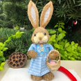 thumbnail image 6 of Charming Handmade Easter Bunny Figurine with Glasses and Carrot Perfect Spring Decoration for Home or Office Display, 6 of 6