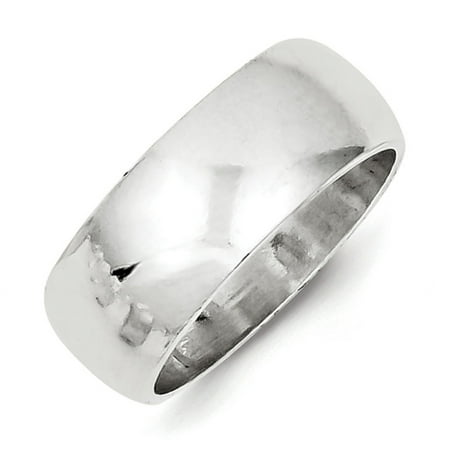 Sterling Silver 8mm Half-Round Band (Best Chicago Cover Bands)