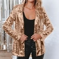 thumbnail image 5 of ZHOUCHANKIDS Women's Sequin Jackets Open Front Blazer Jacket Casual Long Sleeve Sparkly Cardigan Coat Gold S, 5 of 9