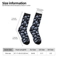 thumbnail image 2 of Hirioo Gothic Skull Pattern Adult Middle Tube Socks Breathable Sock Non-Pilling,Contrasting Color Design, 2 of 6