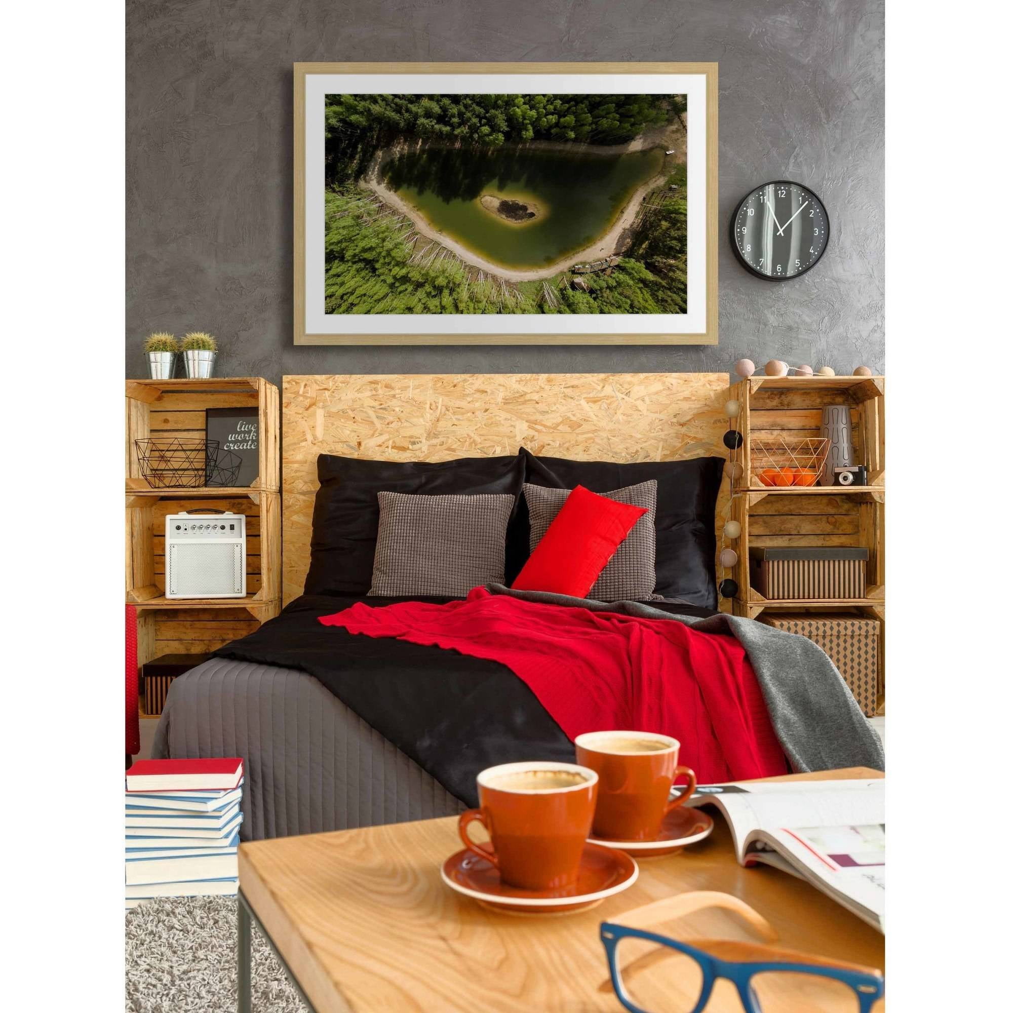 Marmont Hill "Green Lake" by Karolis Janulis Framed Painting Print
