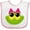 White and Pink, variant on Inktastic Frog Face Girl Girls Baby Bib