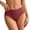 Brick Red, variant on Womens Seamless High Waist Control Briefs No Show Panties Solid Color Underwear, Size S