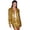 Gold, variant on MDUKONU Women's Sequined Long Sleeve Cardigan with Open Front and Matching Sequin Skirt Set Blue M