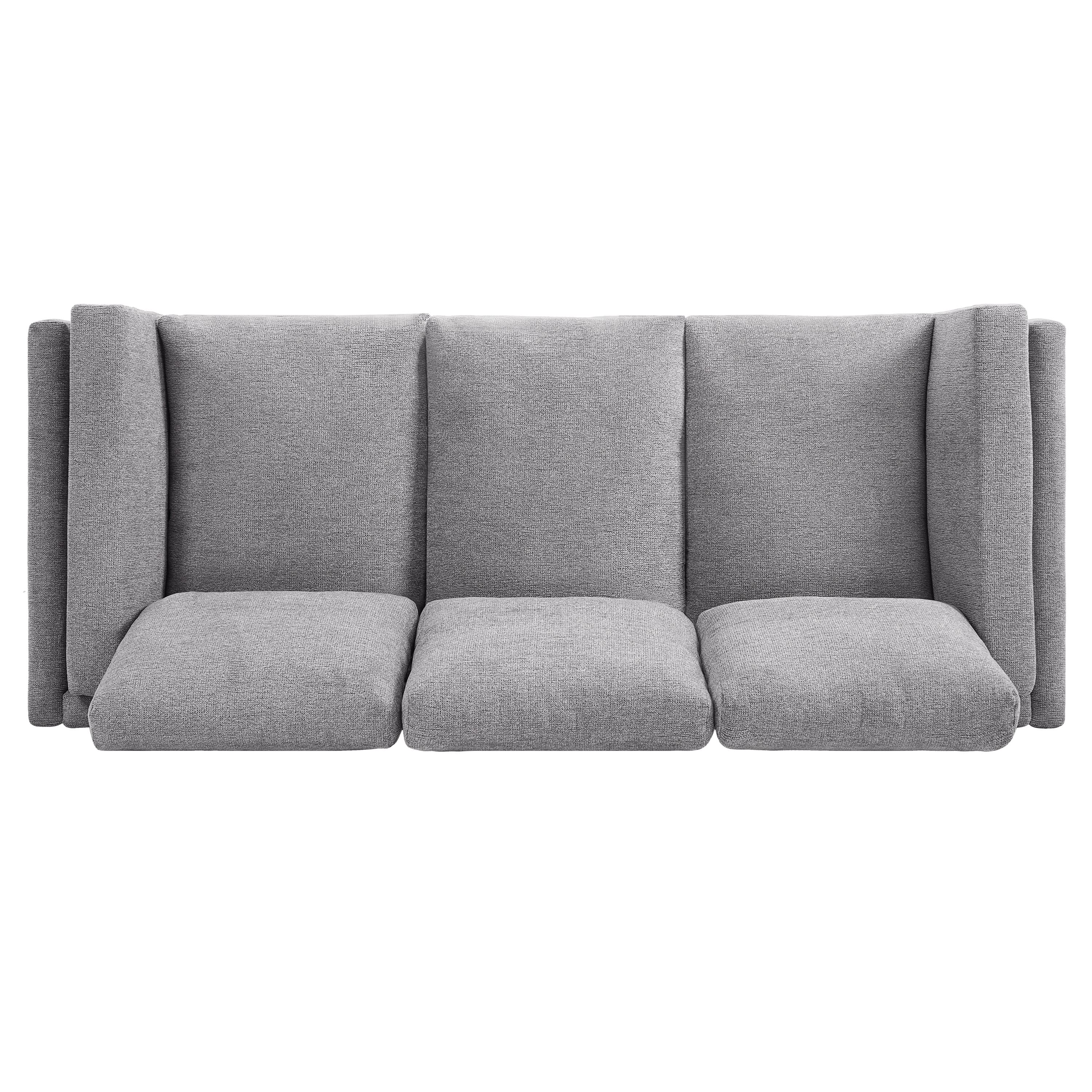 MODERNLUXE 79.5" Cloud Modular Sofa, Comfy 3-Seater Chenille Upholstered Sofa Couch with Dual-layer Seat Cushions & Deep Seat for Living Room,Small Space,Light Grey