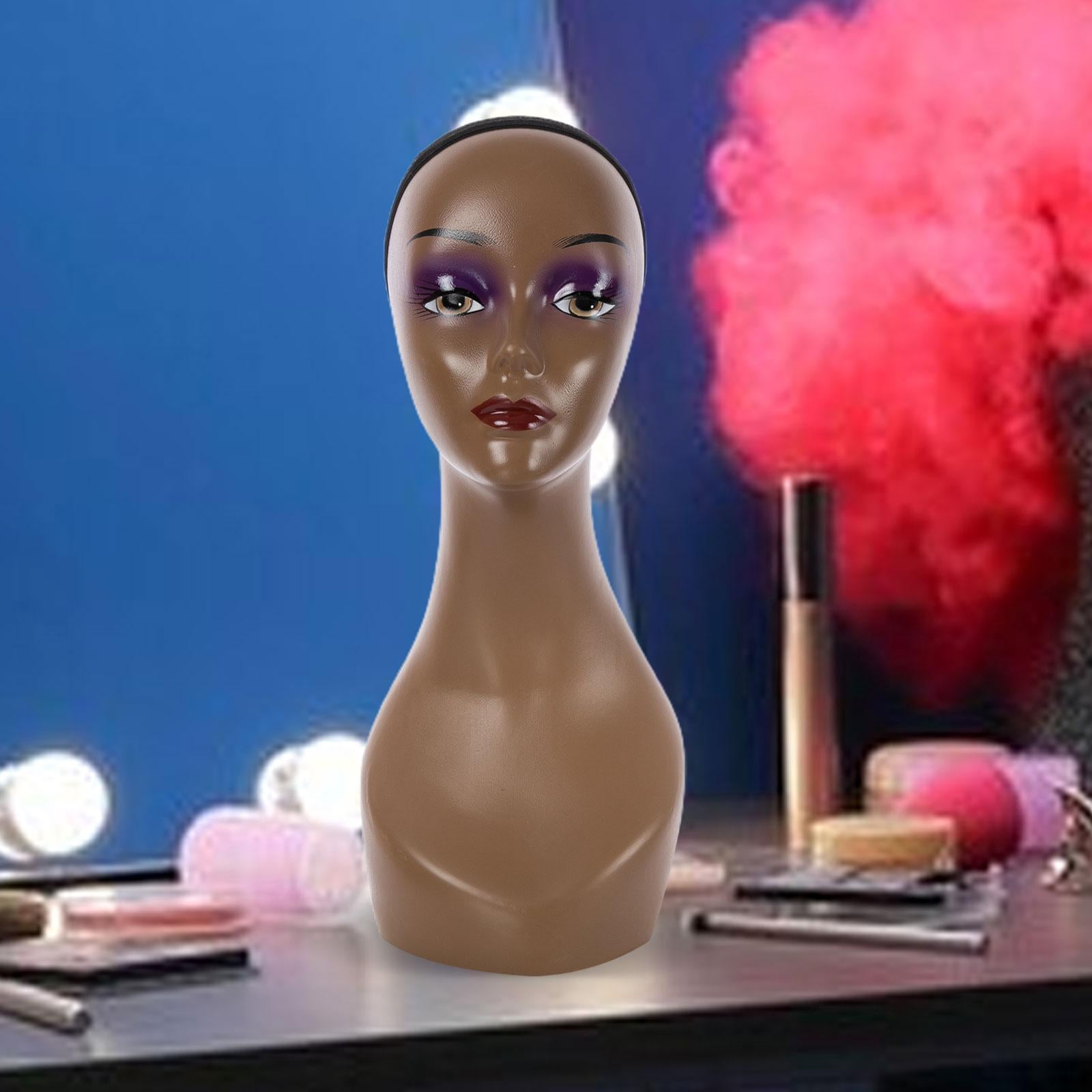 Gazechimp Bald Manikin Head Lightweight Holder for Jewelry Beauty Accessories Shop Red Lip