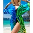 thumbnail image 4 of EDOLYNSA Cover-ups For Swimwear Women Kimono Long-Sleeve Onesies Beach Dresses For Wedding Guest, 4 of 7