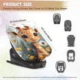 thumbnail image 6 of KUIFORTI Baby Car Seat Cover Giraffe Car Seat Sun Shade Cover, Infant Auto Seats Heat Protector, Keeps Baby's Carseat at Cooler Temperature, Blocks Out Heat & Sun UV Covers, 6 of 7