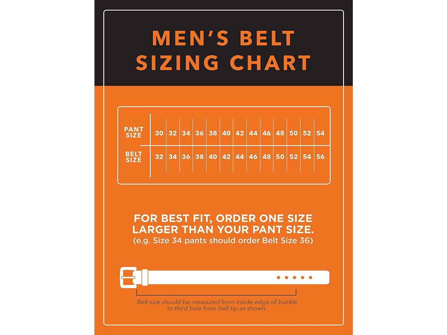 timberland belt sizes