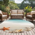 thumbnail image 4 of Summer Oceans Beaches Round Area Rug 7Ft Washable Circle Rugs for Dorm Laundry Room, Sea Waves Starfish Shells Coastal Non-Slip Carpet Floor Mats Indoor Outdoor Carpet Runner Aesthetic Home Decor, 4 of 8