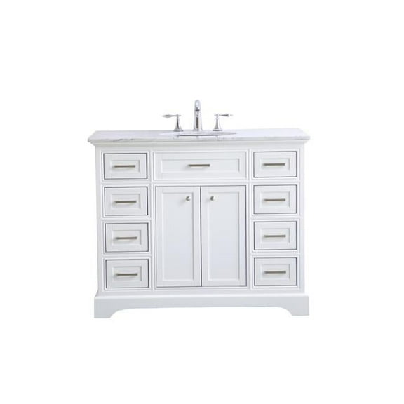 42 in. Americana Single Bathroom Vanity Set - White