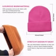 thumbnail image 5 of Stromguard Men Women Knit Skully Beanie Hat Ski Cap Cuff Slouchy Plain Solid Warm Winter - Pink, 5 of 8