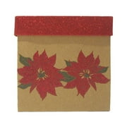 Soft Square Gift Box, Poinsettia