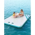 thumbnail image 3 of Towallmark Inflatable Floating Dock, Thick Non Slip Swim Platform For Lakes Pools, Portable Air Dock With Carrying Bag, Floating Island For Beach Ocean Adults, 3 of 6