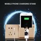 thumbnail image 4 of Wall Mobile Phone Holder Plug Phone Charging Stand Remote Control Storage Box Bracket, 4 of 5