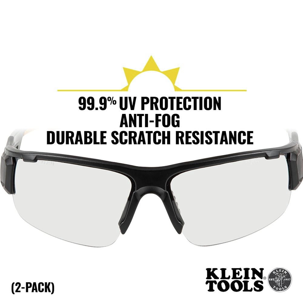 Klein Tools Pro Safety Glasses Wide Lens 2-Pack