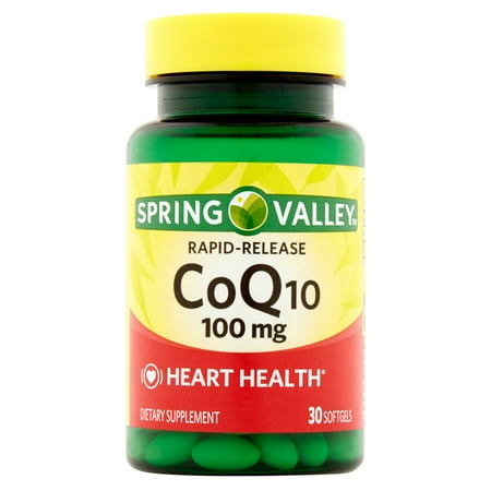 Spring Valley Q-Sorb Co Q-10 Dietary Supplement Softgels, 100 mg, 30 ct