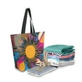 thumbnail image 2 of FORMRS Womens Canvas Tote Bag with Zipper Inner Pocket Shoulder Handbag, Futuristic Circles, 2 of 7