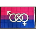 thumbnail image 2 of 3x5 Bisexual Symbol Flag LGBT Pride Gay Lesbian Outdoor Banner Polyester New, 2 of 4