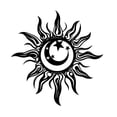 thumbnail image 3 of Metal Art Wall Decor, Black Metal Wall Art, Sun and Moon Decor, Celestial Decor, Boho Wall Decor, 16X16 Inch Line Art Iron Wall Hanging, Decor for Indoor Living Room Wall,, 3 of 8