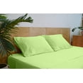 thumbnail image 4 of Mezzati Brushed Microfiber Bed Sheet Set - Ultra Soft and Lightweight for Ultimate Sleep Comfort, Wrinkle Free and Color Fade Resistant, 4pc Tomatillo Green Cal King, 4 of 5