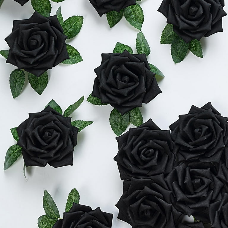 Black Artificial Flowers Home, Black Flowers Pattern Plants