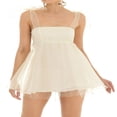 thumbnail image 1 of Women Sleeveless Mini Backless Dress Spaghetti Strap A Line Cocktail Dresses, 1 of 5