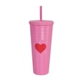 thumbnail image 3 of Vaso con Popote Prichos con Textura San Valentín Varios Modelos 1 Pieza, 3 of 4