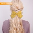 thumbnail image 2 of Grand Bandeau Épais Nœud Papillon Réglable Multicolore Sans Accroc Épingles à Cheveux Chouchous pour Filles Cadeau Coiffure Bande Jaune, 2 of 6