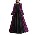 thumbnail image 3 of UPPADA Plus Size Victorian Dress for Women Lace Up Flare Sleeve Ball Gown with Corset Evening Party Maxi Gowns Vintage Cocktail Dress Wedding Dresses, 3 of 6