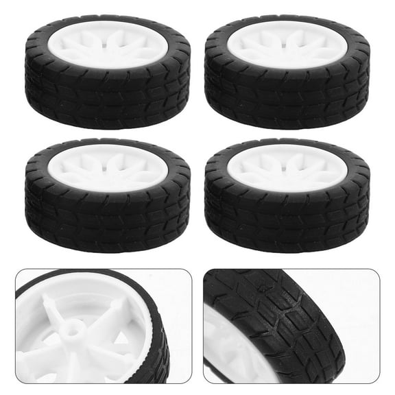 NICEXMAS 20Pcs Model Car Wheels Replacement Durable Plastic for Robotics Home School Use