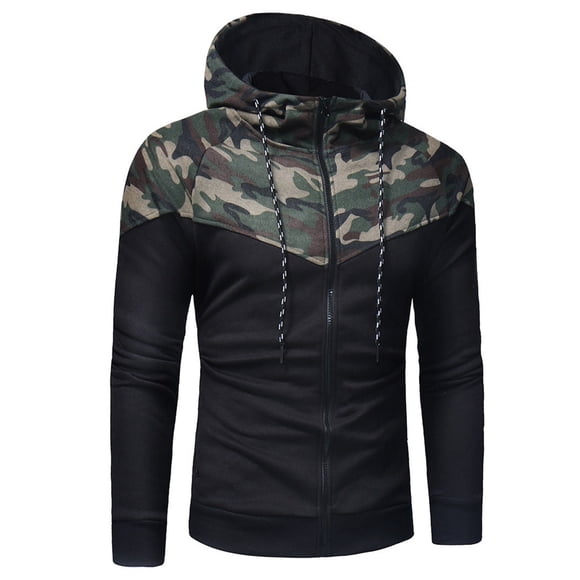 Outfmvch Cardigan for Men Camouflage Patchwork Casual Zipper Top Blouse Womens Sweaters Womens Long Sleeve Tops