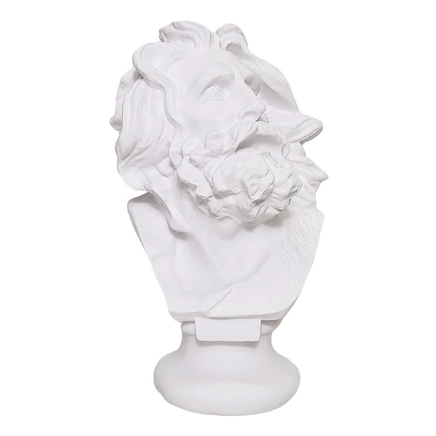 Escultura artística de resina con forma de cabeza humana, maceta, estatua C